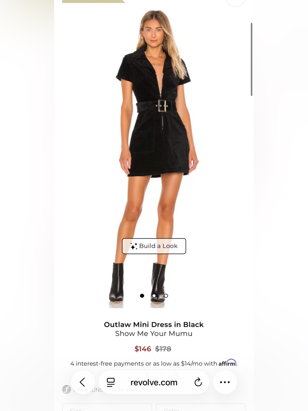 Show Me Your Mumu Outlaw Mini Skirt in Black